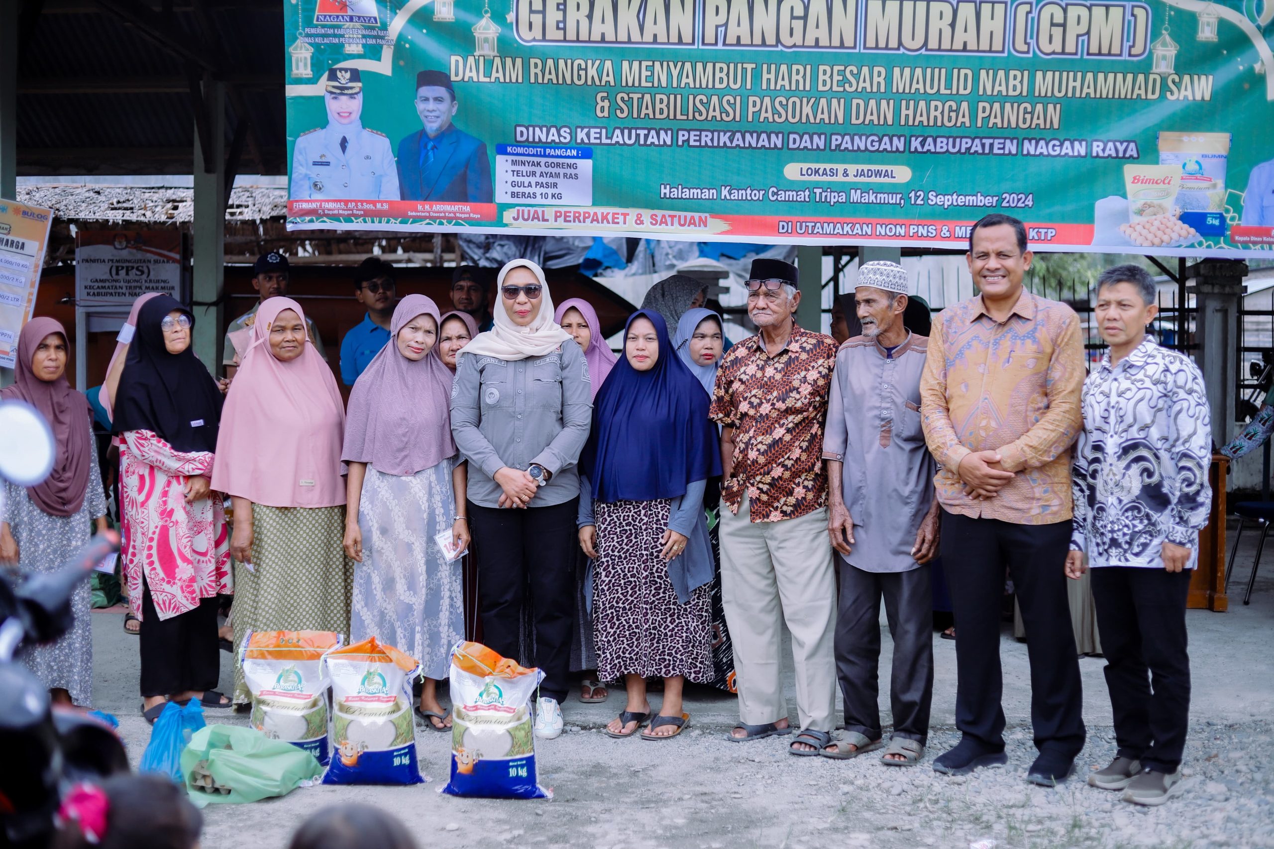 Pj Bupati Nagan Raya Tinjau Lokasi Pelaksanaan Gerakan Pangan Murah